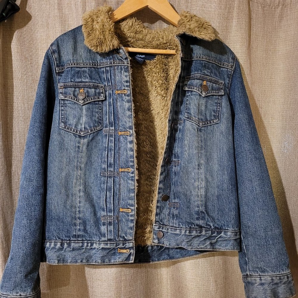 Gap Furry Lined Denim Jacket